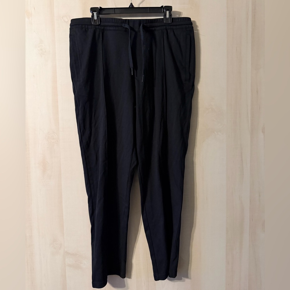 Land’s End black‎ pull on knit jersey elastic waist pants size large 36/38